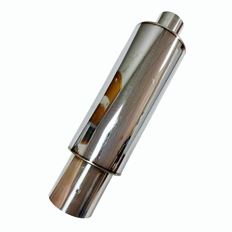 4" N1 Style Flat Tip Stainless Steel Muffler With 2.5" Inlet +Silencer HONDA GMC