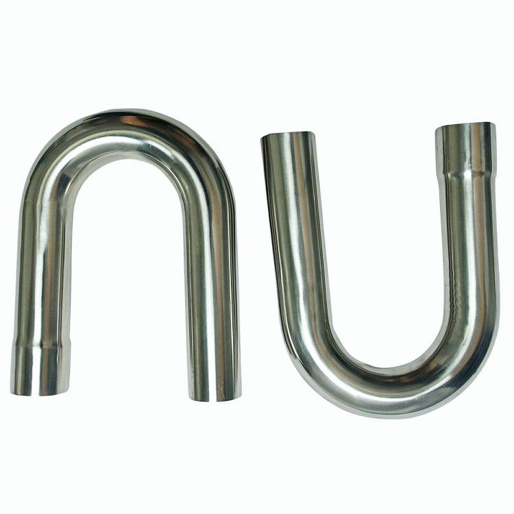 2pc 3" U 180 Degree SS Stainless Steel Exhaust Mandrel Bend Pipe Tube Tubing