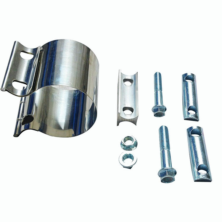 2 1/2" Stainless Steel Flat Band Exhaust Clamp 2.5" ID Sleeve Coupler T304