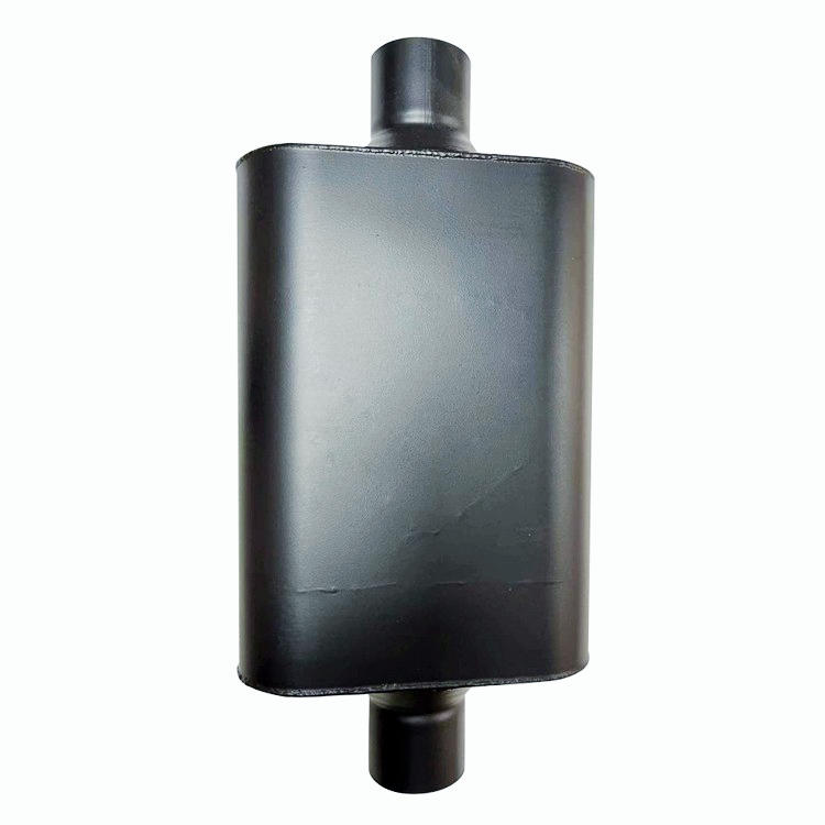 2 Chamber 2.5" Center Inlet / Outlet Sport Race Performance Muffler 942545 Black