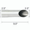 2.5" Inlet 2.5" Outlet 9in Long Bolt on Turn Down Exhaust Pipe Tip Angle Cut SS
