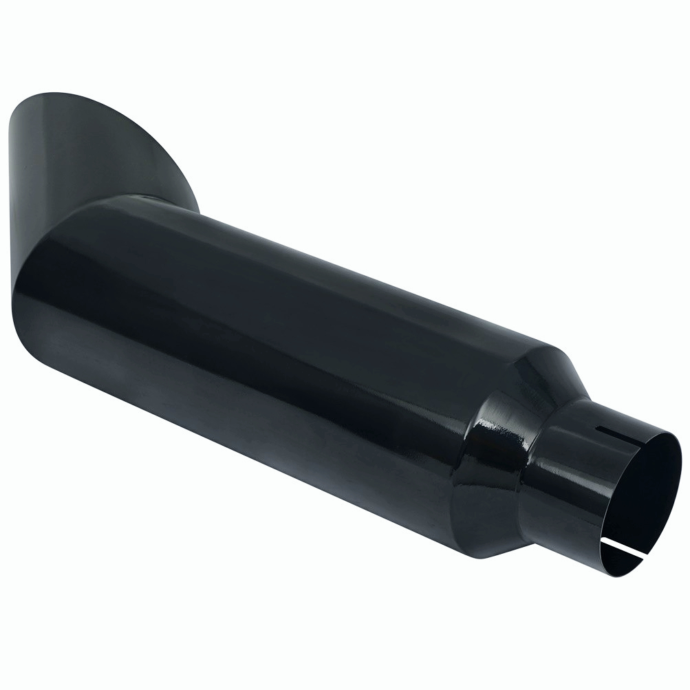 Miter Black 5" Inlet 8"Outlet 36" Long Diesel Smoker Exhaust Stack Tip Angle Cut