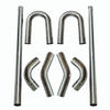 8PCS 2.25'' Mandrel Bend Exhaust Pipe DIY Kit Straight & Bend Pipe 304 Stainless