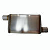 Universal Offset 2.5" Inlet-Outlet Race Muffler Exhaust/Resonator Silencer 409SS