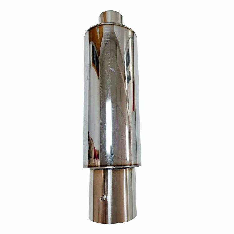 4" N1 Style Flat Tip Stainless Steel Muffler With 2.5" Inlet +Silencer HONDA GMC