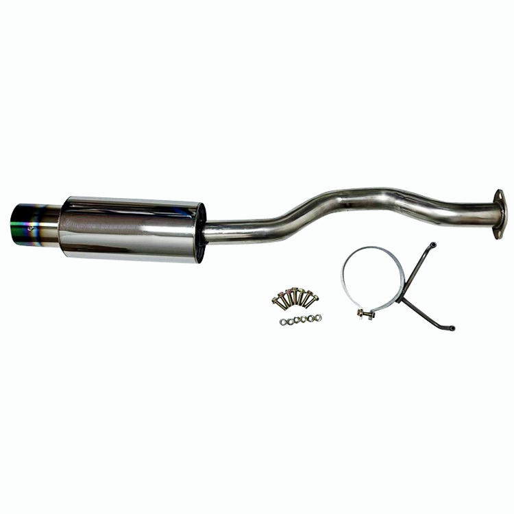 Axleback Exhaust Stainless Steel Burnt Tip Muffler fits 96-00 Honda Civic EX LX