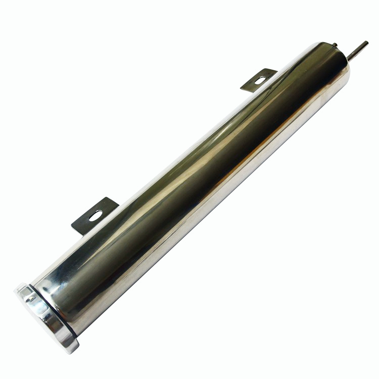 2" x 13" Polished Stainless Steel Radiator Overflow Tank Catch Can 20 OZ