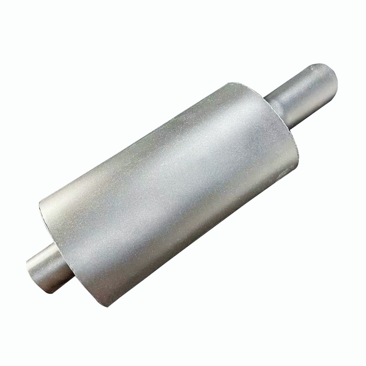 3" Slant Tip Black T-304 Racing Weld On Exhaust Muffler 2.5" Inlet Universal 1