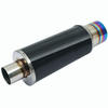 4" Rainbow Burnt Tip Carbon Fiber Weld-On Exhaust Muffler 2.5" Inlet Universal 1
