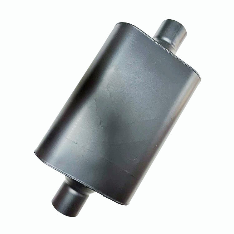 2 Chamber 2.5" Center Inlet / Outlet Sport Race Performance Muffler 942545 Black