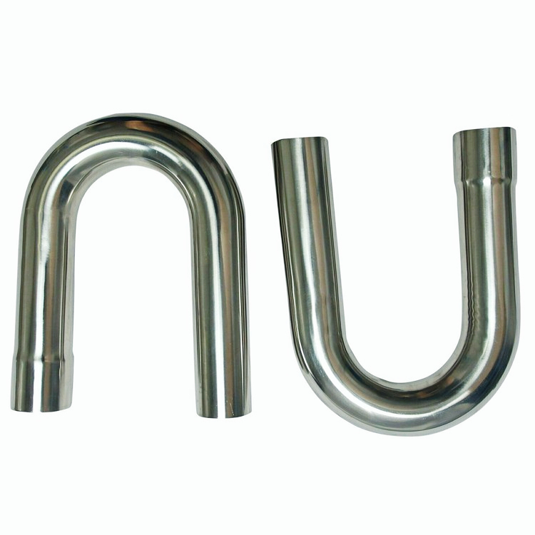 2pc 3" U 180 Degree SS Stainless Steel Exhaust Mandrel Bend Pipe Tube Tubing