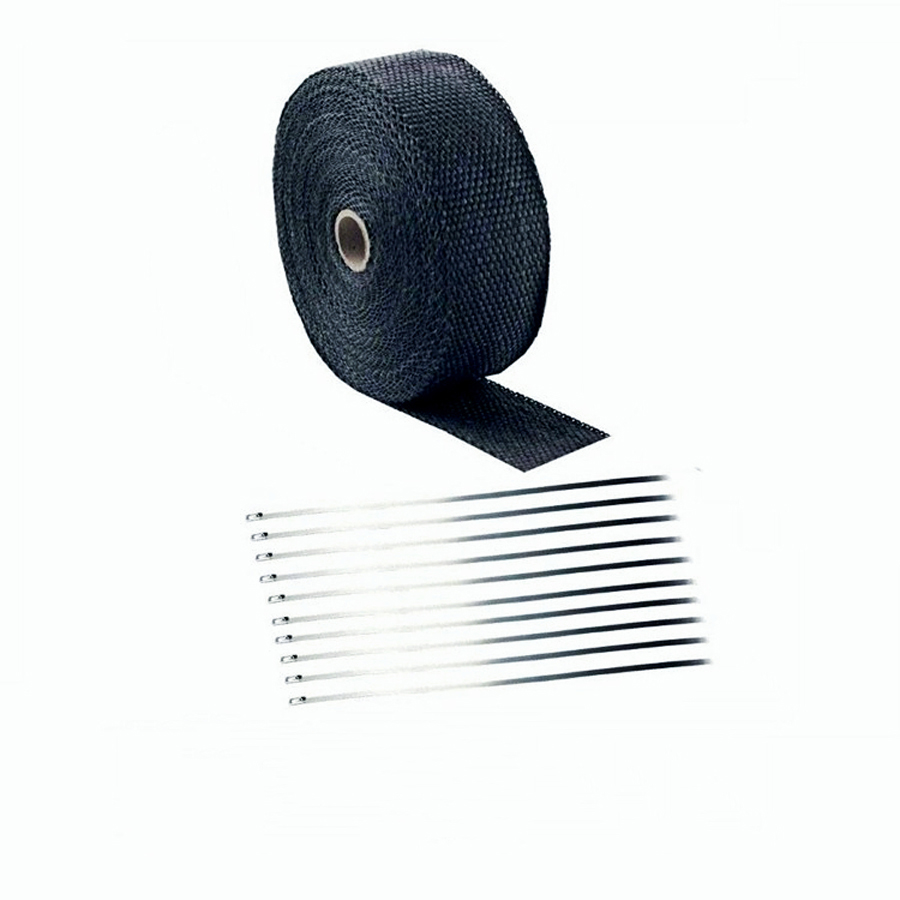For Titanium Exhaust Manifold Downpipe Turbo Header Heat Shield Wrap