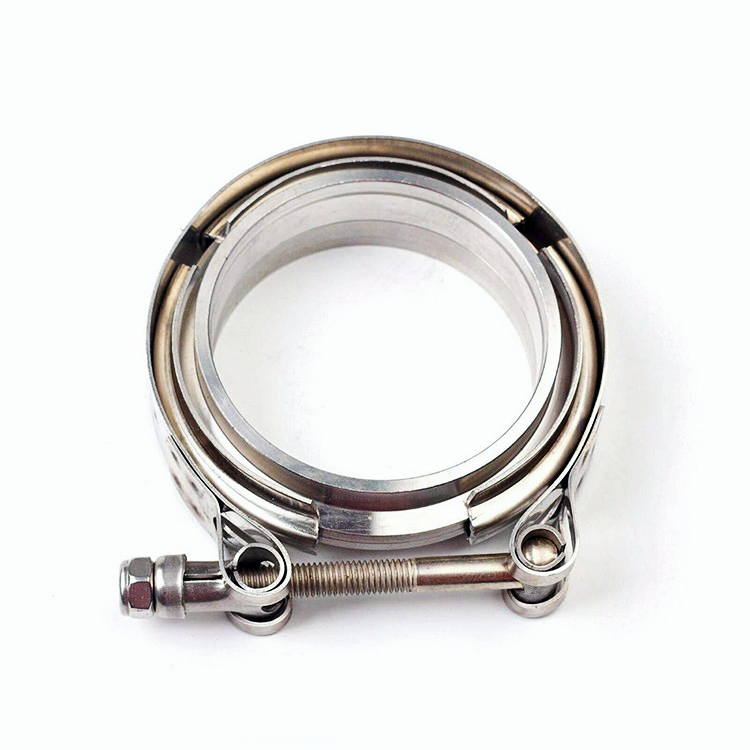 4" Inch Turbo Exhause Down Pipe Stainless Steel V-Band Clamp with Flange #304