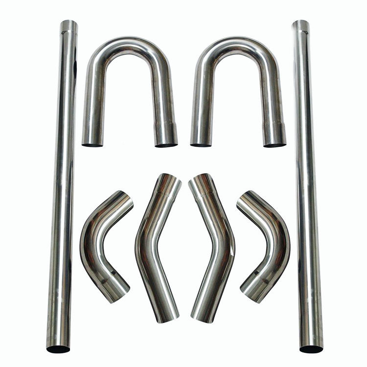 8PCS 2.25'' Mandrel Bend Exhaust Pipe DIY Kit Straight & Bend Pipe 304 Stainless