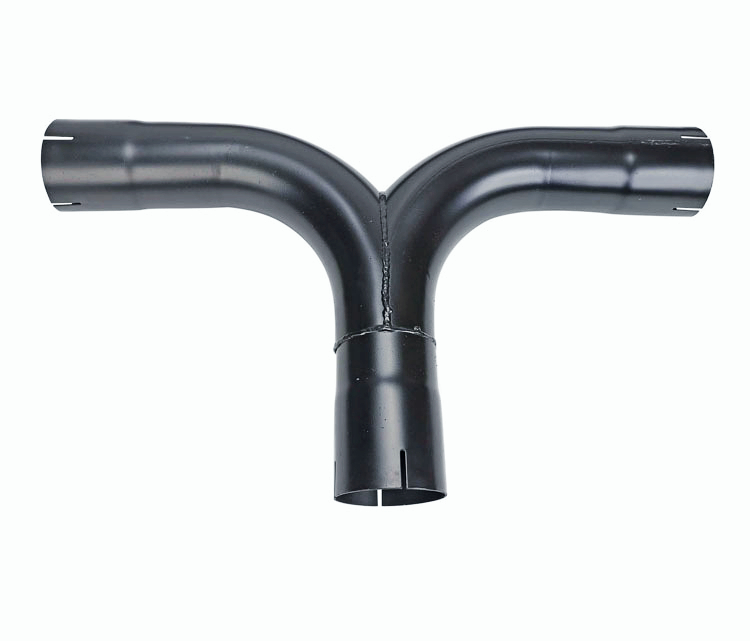 Universal 5" Black Turbo Dual Smoker Diesel Exhaust Stack T Pipe System Kit Ford