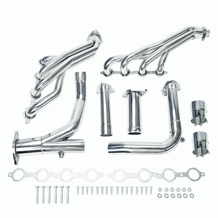 For Chevy GMC 07-14 4.8L 5.3L 6.0L Long Tube Stainless Steel Headers w/ Y Pipe