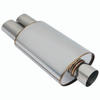 Universal 3" Dual Slant Tip Stainless Steel 3" Inlet Weld-on Exhaust Muffler