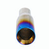 Stainless Exhaust Tip Slant Cut Duo Layer Blue Burnt Muffler Exhaust Tip 2.5 Inlet 3.5 Outley