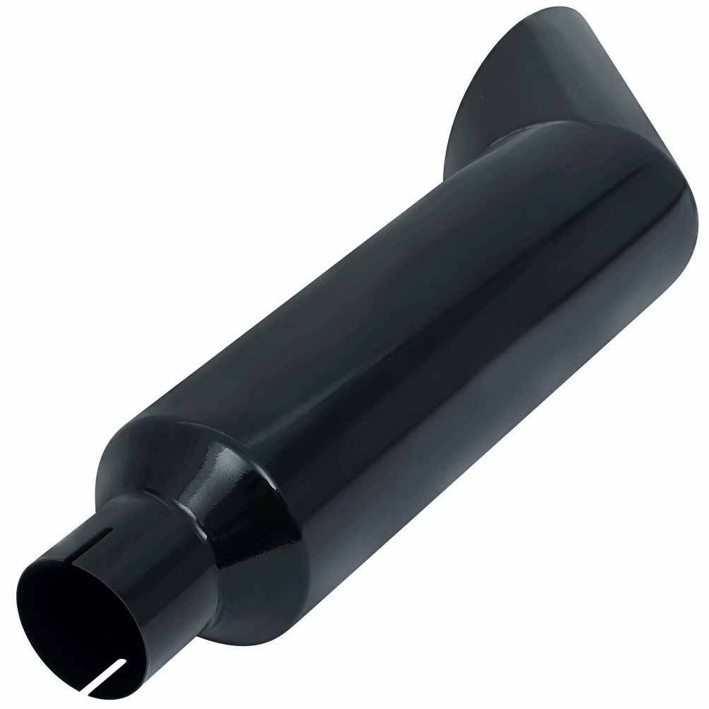 Black Miter Angle Cut Diesel Smoker Exhaust Stack 4" Inlet 7" Tip 36" Long Ford